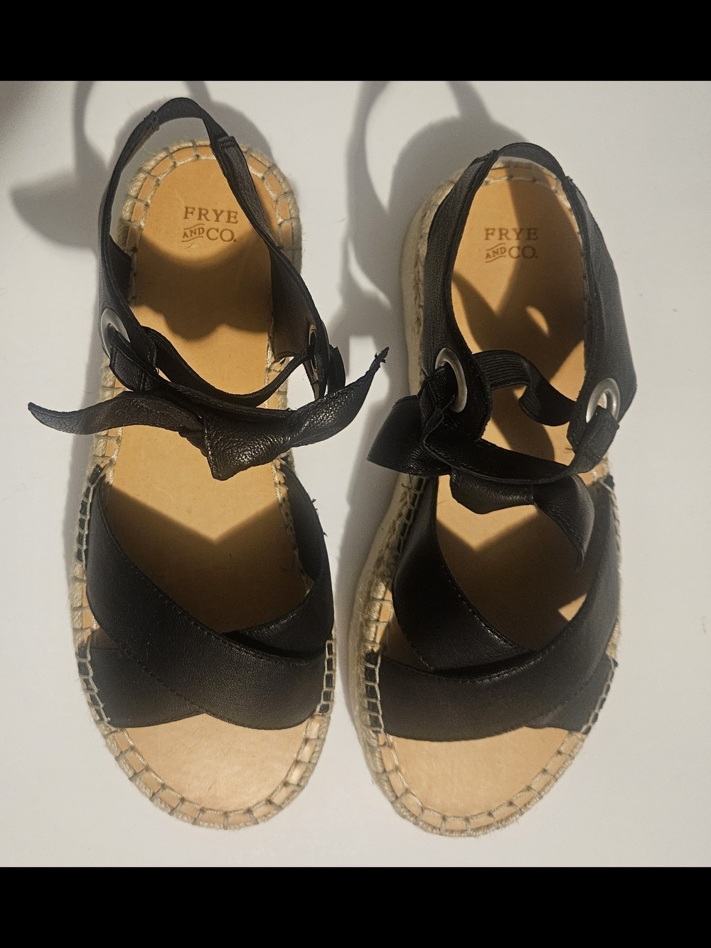 Frye and Co. Lula Bow Buffalo Leather Platform Sandals